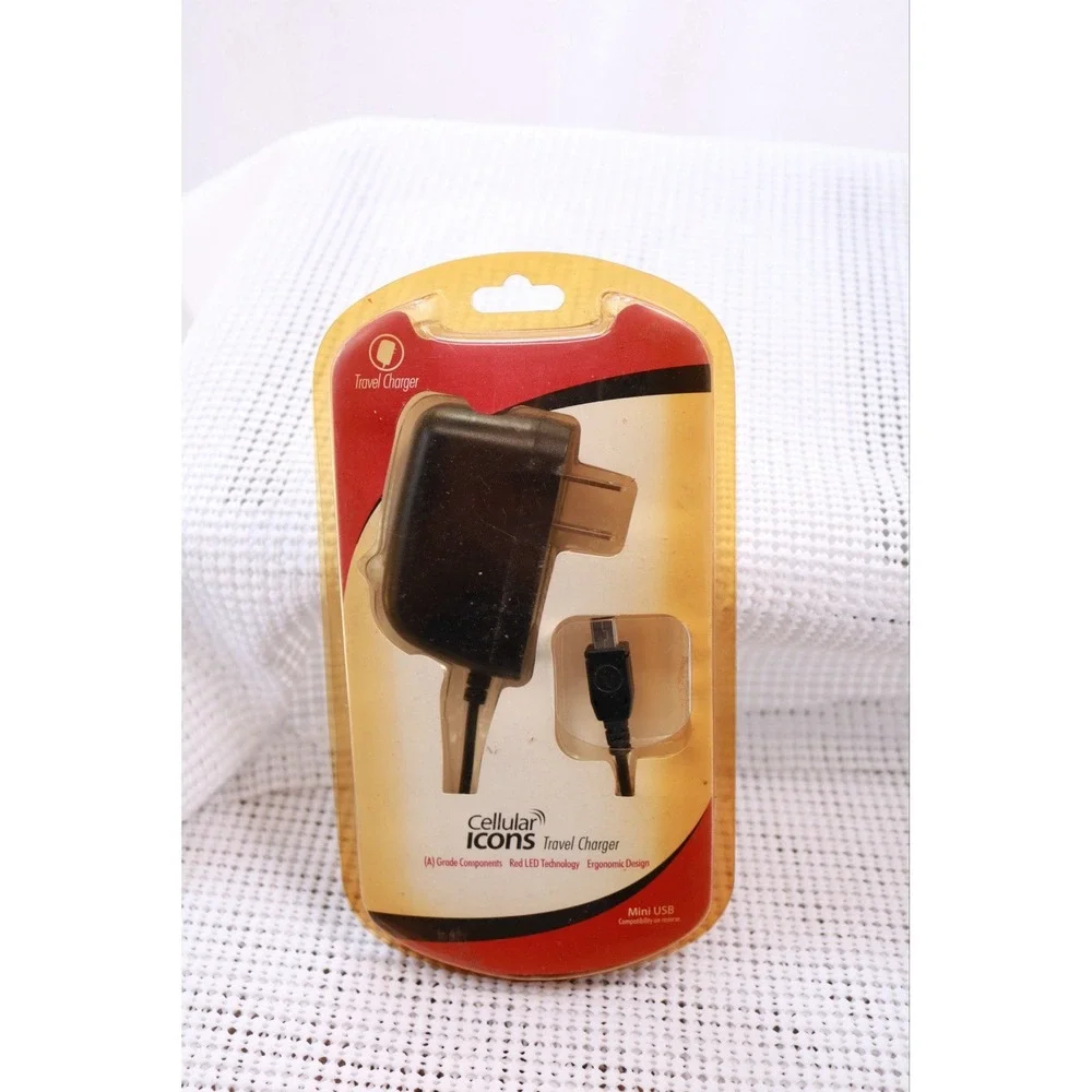 Cellular Icons Mini USB Travel Wall Charger Black Vintage Phone New Sealed